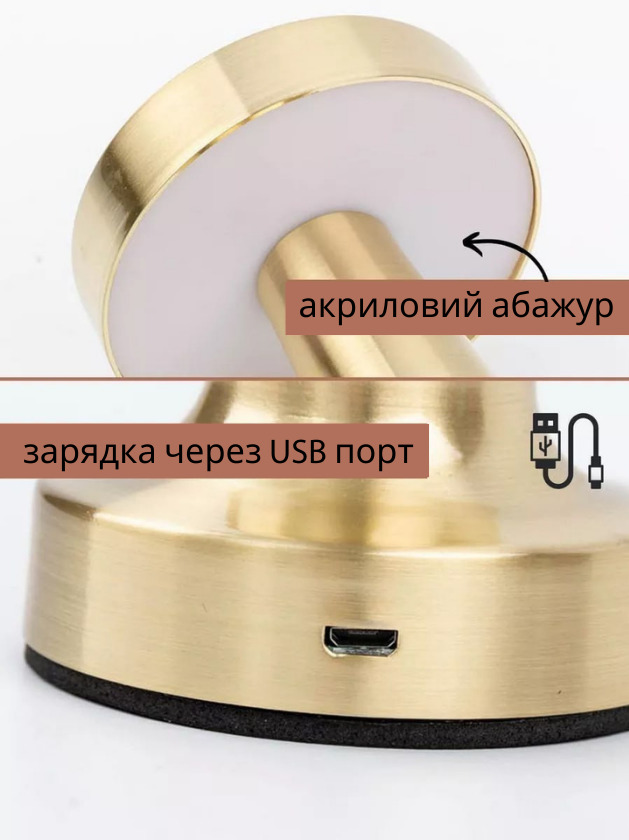 Елегантна настільна лампа в металевому дизайні